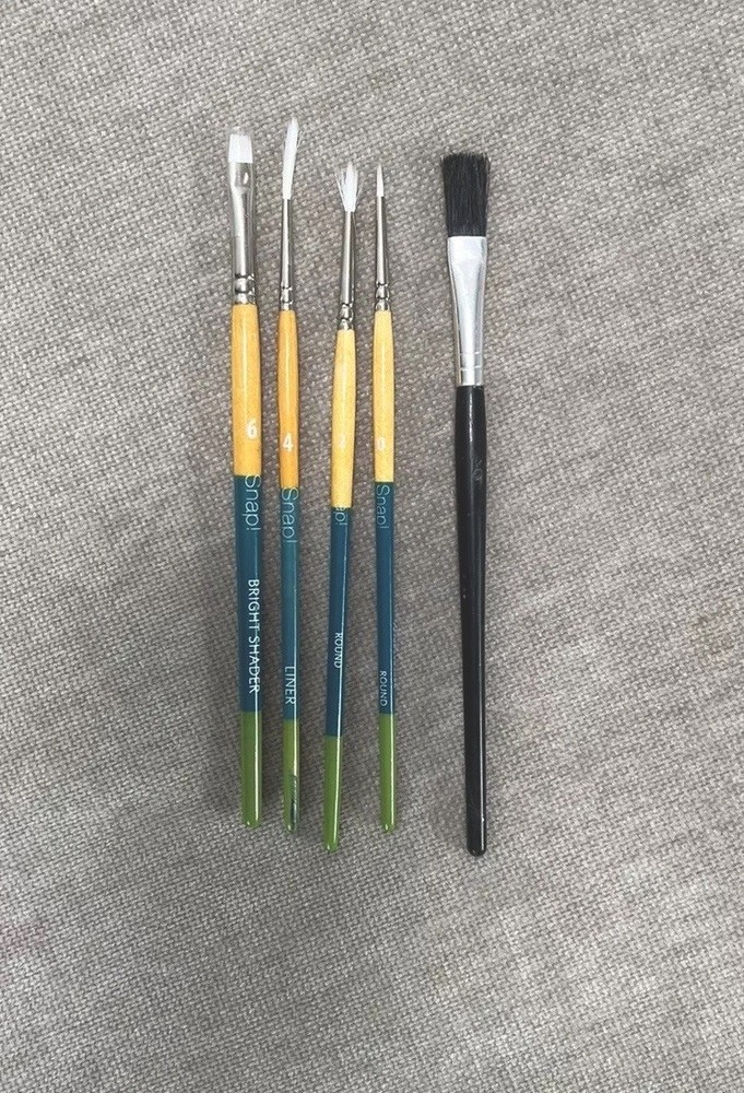 Princeton Snap Paintbrush Acrylic & Watercolor Artist Art Set 5 Assorted