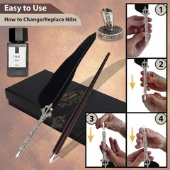 Calligraphy Set For Beginners, Calligraphy Pen Set, Calligraphy Kit, feather pen