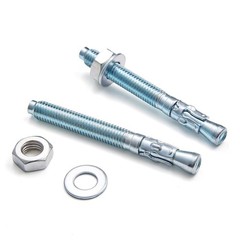 45 Pcs M12 x140mm Zinc Coated Wedge Anchors Concrete Bolts Anchors for Wall S…