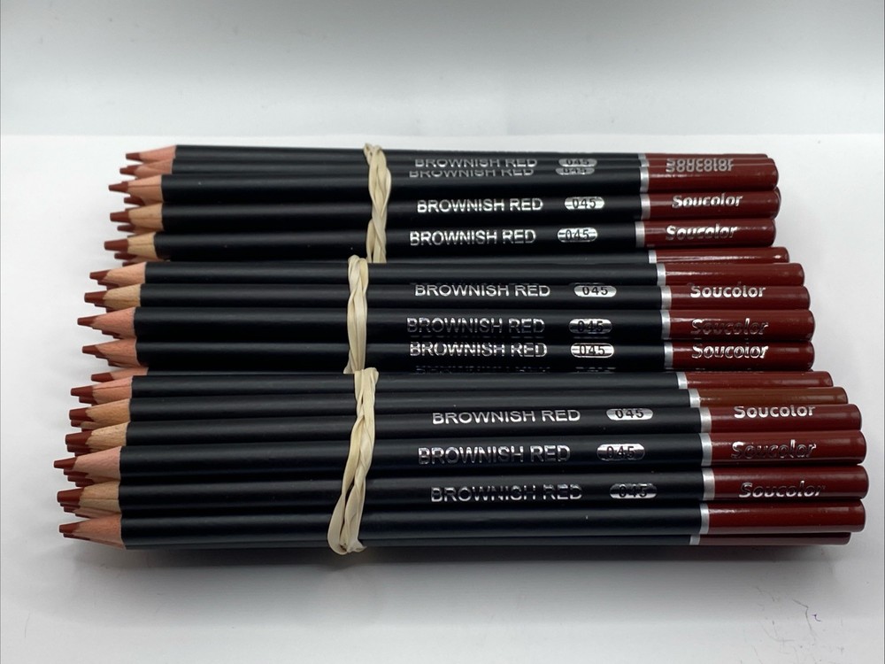 045 BROWNISH RED (60 Count) – Soucolor Colored Pencils – 4.0 mm Soft Core