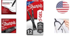 Comfort Grip 12 Pack of S-Gel Pens, Fine Point 0.5mm – Ideal for Office & School