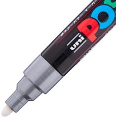 Uni Posca Silver Medium Marker PC5M26 Office Marking Pen Pack of 1