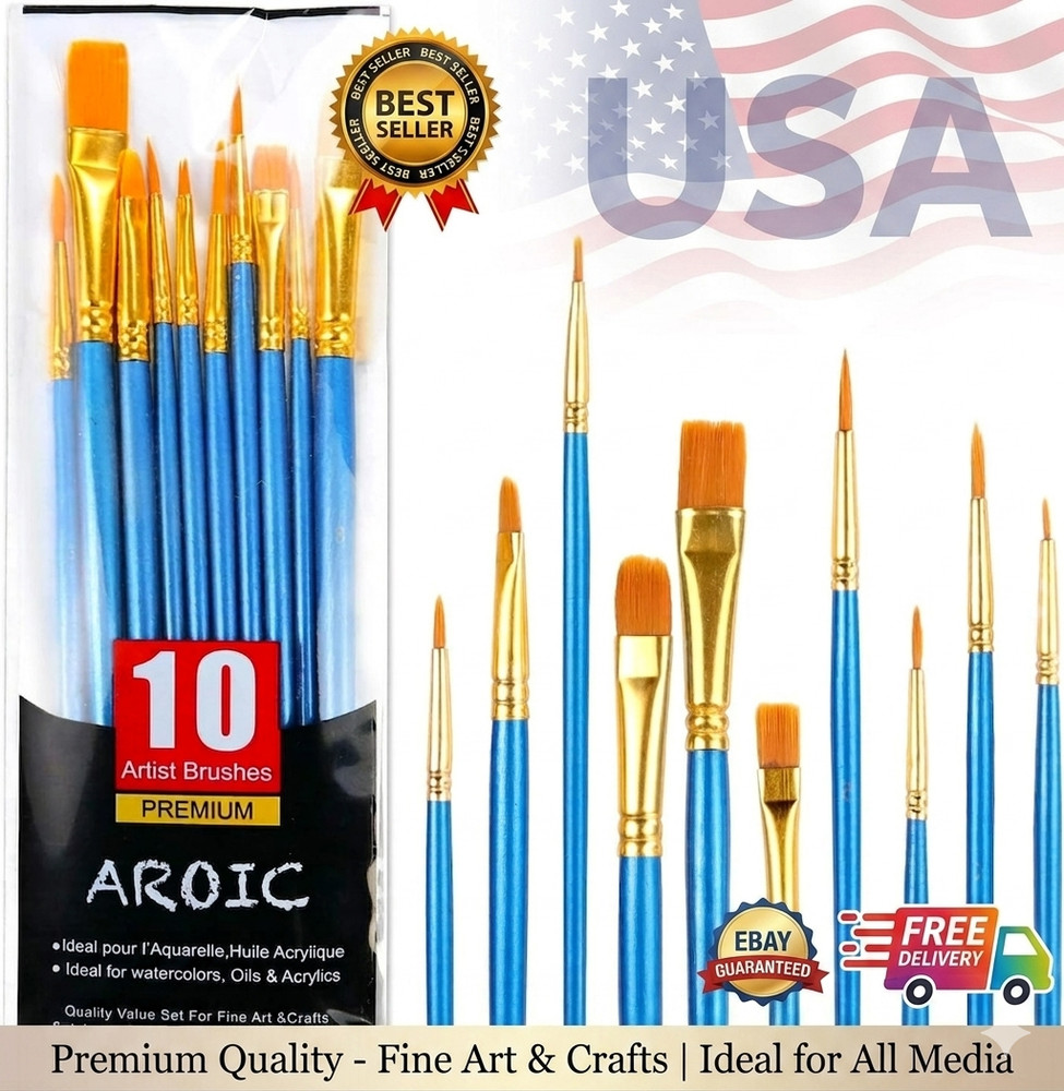 Best Model Miniature Paint Brushes Small Detail Art Paint Brush with Set 10 Pcs