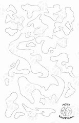 2pk ADHESIVE Camouflage Airbrush Spray Paint Duracoat Cerakote Gun Stencils ARMY