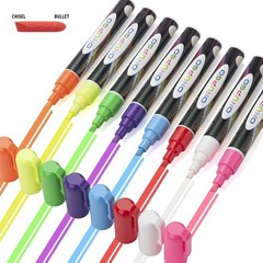 ONUPGO Liquid Chalk Markers, 8 1 Count (Pack of 8), 8 Bright Neon Multicolor