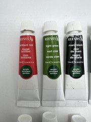 Reeves Acrylic Paint 10ml Lot of 18 Tubes, Unused
