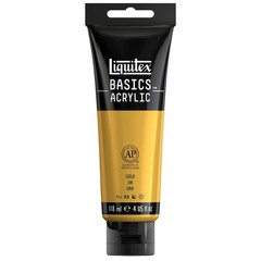 BASICS Acrylic Paint, 118ml (4-oz) Tube, Gold