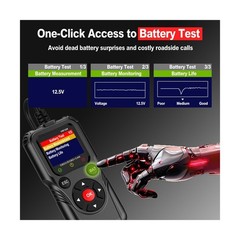 OBD2 Scanner with Battery Tester, Car Code Reader for Check Engine … Fast Ship