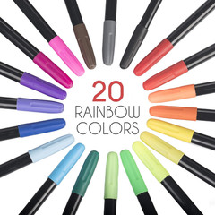 20 Fabric Markers Pens Set – Indelible and Permanent Fabric Paint Fine Point Tex