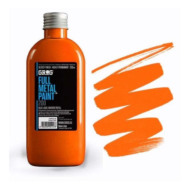 GROG Full Metal Paint – 200ml Paint Refill – Mop / Marker Glossy Permanent Ink