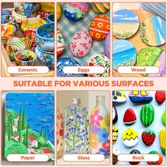72 Colors Acrylic Paint Pens, Dual Tip Paint Markers with Brush Tip and Fine …
