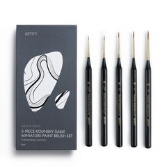 Ultra Fine Kolinsky Sable Detail Paint Brush Set for Models, Crafts, Watercolor