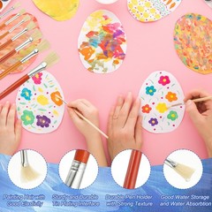 4 Pcs Paint Brushes Bulk, Fan-shaped Tip Painting Brush, (1.4 Inches, Red)