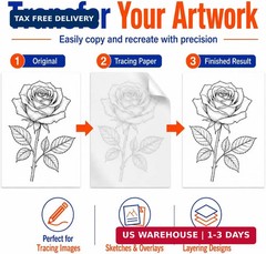 Transfer Paper Tracing Paper – PSLER Translucent on Artist Lettering Sketch Draw