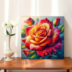 Rose Flowers Diamond Art Kits for Adults,5D DiamondPainting Kits for Beginners,
