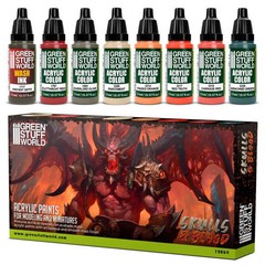 Green Stuff World Maxx Formula Acrylic Paint Set, Skulls & Blood, 8 Colors, 17ml