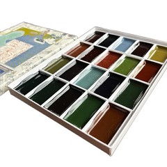 Kobaien Kissho Saibiboku Gansai 20 Colors Set Japanese Sumi Ink Made in Japan