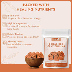 AEJESOP Red Clay, Edible Clay Chunks, Natural for Eating (Food), 3.5Oz(100G)