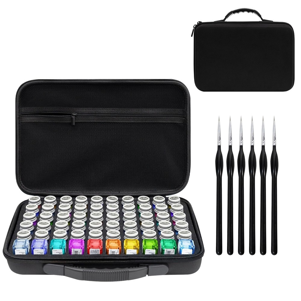 Model Paint Storage Case for Testors Paints, Paint Organizer Bag Holds 60 Bot…