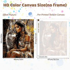 Native American Paint by Numbers Kit for Adults, Paint by Number Kits on Ca