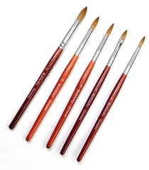 WATERCOLOR, CALLIGRAPHY RED SABLE BRUSH ROUND 4,6,8,10,12