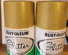 Rustoleum Specialty GLITTER GOLD 10.25oz Spray Paint 2 Cans Multi Surface Crafts