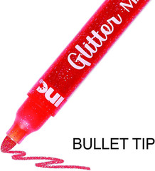 Multicolor Glitter Markers – 18 Assorted Colors, Sparkly Non-Toxic Water-Based M