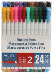 Artist’s Loft Level 2 Fineline Pens 24 Pack .4mm Acid Free, water based pens