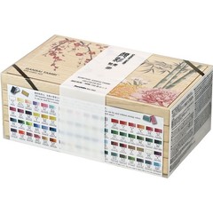 Kuretake Gansai Tambi 100 Colors Set: Traditional Paulownia Box Japan