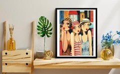 Pretty Fashion Ladies 5D Diamond Painting Kits for Adults, Pretty fashion girl D