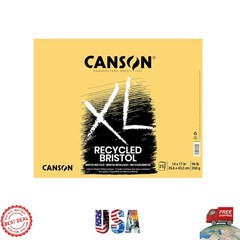XL Recycled Bristol Pad 14″ x 17″ – 25 Sheets, Acid-Free, Eco-Friendly Art Paper