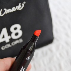 Touch Mark Pens, Twin Marker Colour Pens x48 with Carry Case