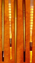 Lot of 5 NEW Artist Brushes acrylic watercolor round filbert long soft grip LOOK