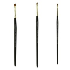 AS-82 Kolinsky Pure Sable Angle Shader Brush Set 3 pcs