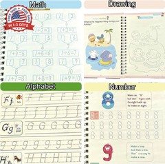 Magic Grooved Handwriting Practice Book for Kids 3-5 Years | Tiny Thinkers Reusa