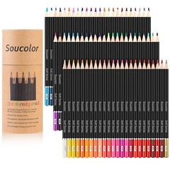 Soucolor 72-Color Colored Pencils for Adult Coloring Books, Soft Core, Artist…