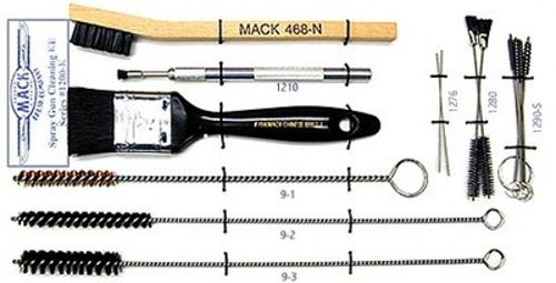 Mack 1200-K 15 Piece Spray Gun Cleaning Kit – Nylon, Horsehair, Brass Brushes