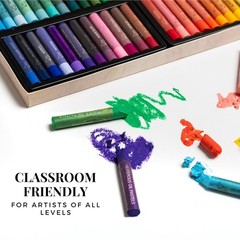 48 Color Oil Pastel Set – Soft Pastels for Artists & Kids – Professional Art Sup