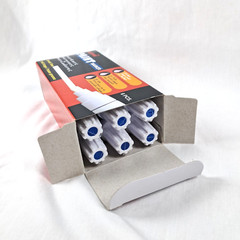Uni Paint Marker SET OF 6 BLUE Oil Based Broad Thick Line PX-30 Chisel Tip 8mm