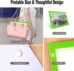 A4 LED Light Box Tracing Pad Dimmable USB Slim Art Drawing Tablet