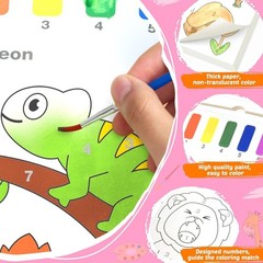Enchanted Animal Watercolor Coloring Book – Mess-Free Fun for Kids Ages 3-8