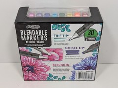 ArtSkills Dual-Tip Blendable Alcohol Marker Set 30-Count W/2 Blenders