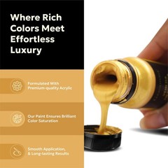 GRANOTONE Metallic Gold Acrylic Paint 1.69 fl oz 50 ml Gold 50ml
