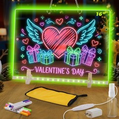 Lumiboard Led Drawing Board with 7 Colors,12″X8″ Acrylic Dry Colorful-Small 1