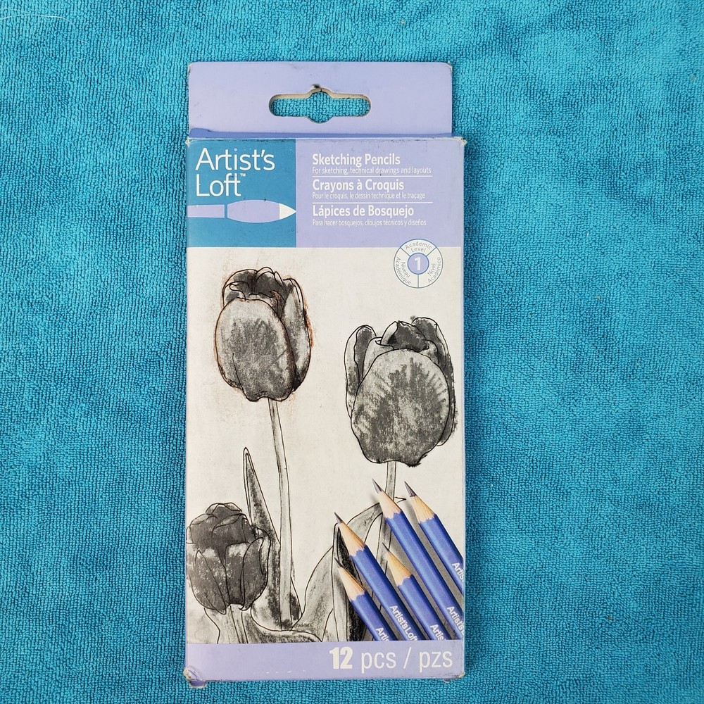 Artist’s Loft Sketching Pencils 12 pc Pack Graphite Cedar Wood Round Shape
