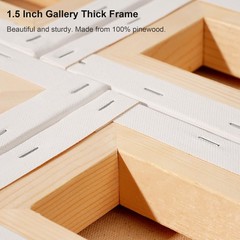 12×12 Inch Gallery Wrapped Canvas – 1.5 Inch Depth 4 Pack – 10 Oz Triple Gess…