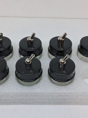 9 AIRBRUSH GLASS PAINT JARS 22cc FOR POT PAINT NEW IN OPEN BOX CLEAR WITH BLACK