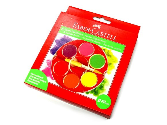 Faber Castell 125006 Other Watercolours Paint Box 6 Fluorescent Colours PB441