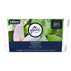 Glade 1-Wick Scented Candle Jar, 6.25 inches (W) x 4.8 (H), White