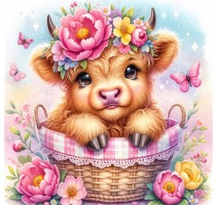 Highland Cow Diamond Art Kits for Adults- 5D Diamond Painting Kits for Adults, C